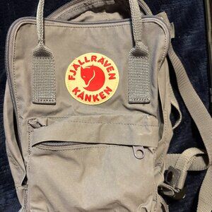 Well used authentic Kanken mini in Flint Grey. Bought from Nordstrom in 2024.